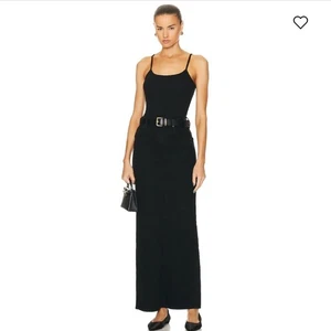 Mother SNACKS black denim maxi skirt Candy Stick from FRWD Sz 29 NWT $208 - Picture 1 of 13