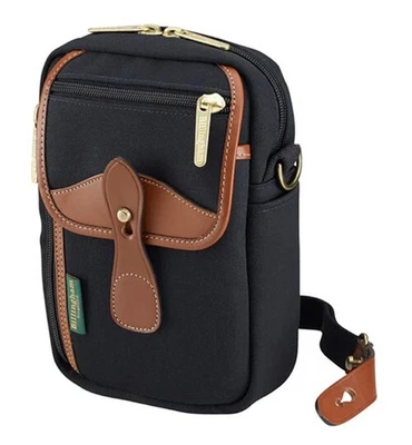 Billingham Airline Stowaway Cámara Bolsa Estuche + Correa - Lona Negra y Tostada (Reino Unido) S Foto 1 de 4
