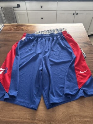 VERY RARE Philadelphia 76ers Issued Game Shorts BLUE/RED XXL TALL JOEL EMBIID 21 - Image 1 of 4