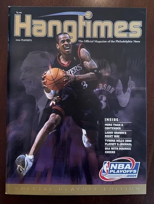 Philadelphia 76ers 2001 revista Hangtimes edición especial de playoffs de la NBA - Iverson Foto 1 de 4