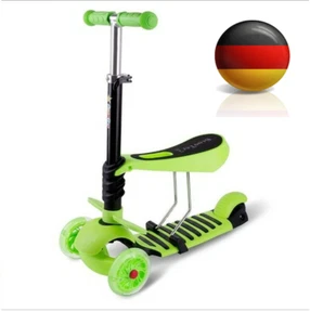 3 in 1 Mini Kinderroller ,LED ,für Kinder von 2-5 Jahren ,Höhen Verstellbar,Grün - Bild 1 von 8