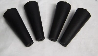 4pc 7" Sofa - Chair Round Tapered Plastic Replacement Legs Ready to use. - Image 1 of 4