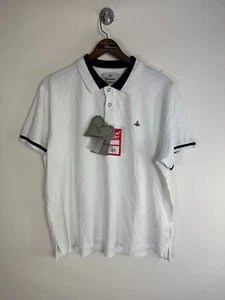 Vivienne Westwood White Contrast Trim polo Shirt Size XXL RRP £170 - Picture 1 of 5
