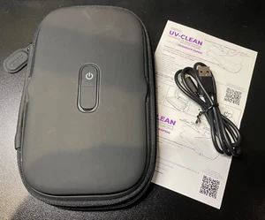HoMedics UV Clean Portable Phone Sanitizer ~ Kills 99.9% Bacteria ~ Black Case - Photo 1 sur 8