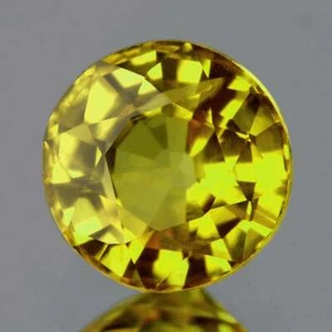 Yellow Sapphire Round 3.70 mm, Flawless-VVS, Natural Loose Gemstone - Picture 1 of 2