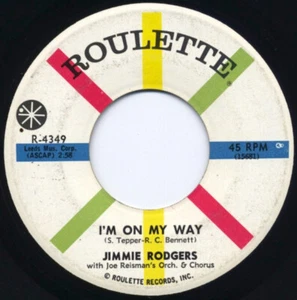 Jimmie Rodgers (2) - I'm On My Way / Every Time My Heart Sings 1961 7", Sin - Picture 1 of 2