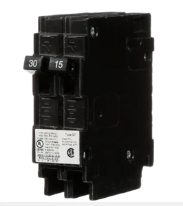 INTERRUTTORE TANDEM SIEMENS Q3015 30A/15A TIPO QT *S66 - Foto 1 di 2