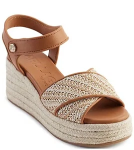 Karl Lagerfeld Paris Celeste Platform Wedge Sandal in Natural Size 11 Womens New - Picture 1 of 10