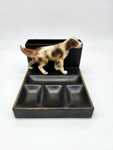 Irish Setter Dog Ceramic  Office Desk Trinket Five Section Dish Made In Japan  - Picture 1 of 10