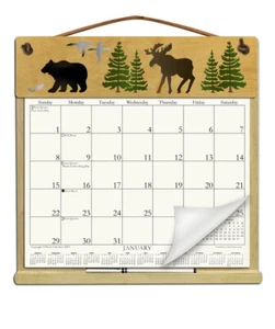 MOOSE AND BEAR WILDLIFE CALENDAR HOLDER - REFILLABLE EVERY YEAR! - Picture 1 of 1