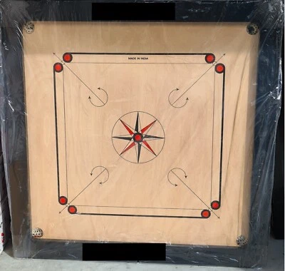 34 Inch Carrom Board Smooth High Quality + 24 Coins + Powder + Striker - image 1 of 2