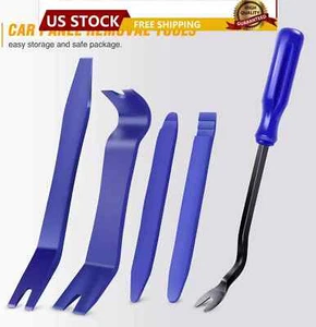 5PCS AUTO TRIM REMOVAL TOOL KIT NO-SCRATCH PRY TOOL CAR DOOR CLIP PANEL A - Picture 1 of 9