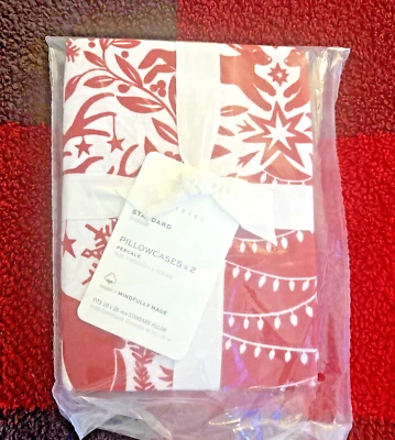 Cerámica granero vacaciones Navidad ciervo arte rojo vintage fiesta regalo funda de almohada h Foto 1 de 4