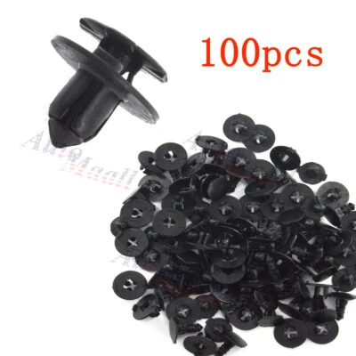 Remache retenedor clip empuje protector contra salpicaduras parachoques 100 piezas para 01553-2DR9A Auveco 22039 Foto 1 de 4