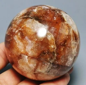 Red Fire Quartz Hämatoid Kristall poliert Kugel Kugel Heilung - Bild 1 von 12