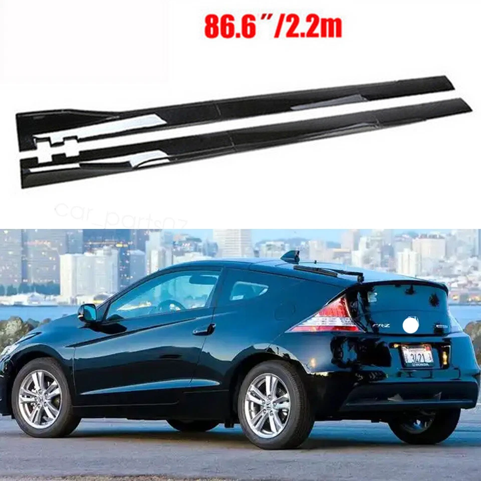 86.6'' Glossy Black Side Skirt Rocker Panels Lip For Honda CR-Z Type-F 2011-2016 Foto 1 de 4