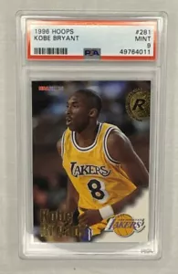 1996 HOOPS Kobe Bryant Rookie Card RC #281 PSA 9 OTTIME CONDIZIONI - Foto 1 di 6