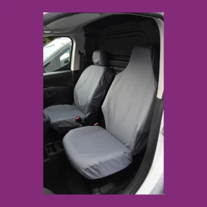 Peugeot e-Partner 2021+ Tailored Waterproof Front 2 (Integral) Grey Seat Covers - Picture 1 of 1