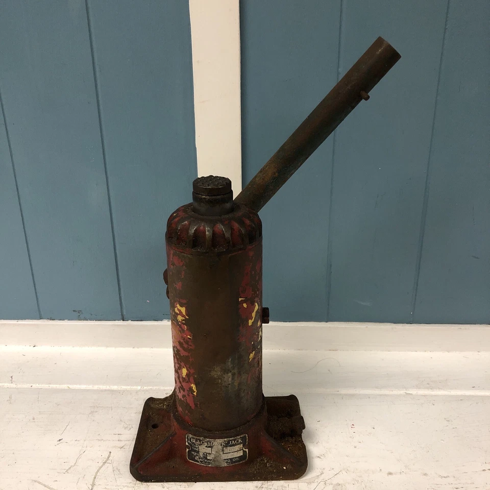 Vintage Blackhawk Jack Mfg 5 Ton Hydraulic Bottle Barnfind *READ Car Tool - Image 1 of 4