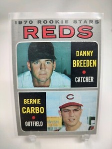 1970 Topps Reds Rookie Stars Danny Breeden Bernie Carbo RC VG BUF