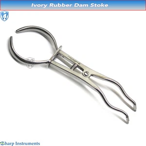 Ivory Rubber Dam Stoke Brewer Clamp Forceps, Placement Pliers Dental Instruments - Picture 1 of 6