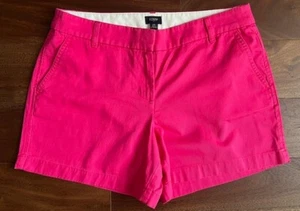 J. CREW Chino Women Pink 100% Cotton Bermuda Shorts Size 10 New - Picture 1 of 2