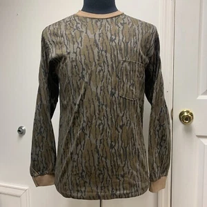 VTG Mossy Oak HILL COUNTRY Mens Medium Long Sleeve Pocket T Shirt Hunting Camo M - Picture 1 of 8