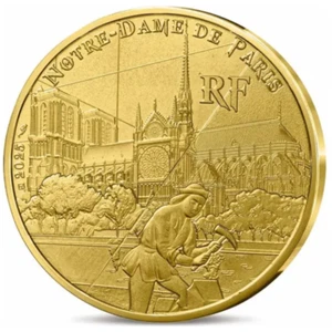 2025 France € 1/4 Euro BU Coin - UNESCO World Heritage: NOTRE DAME Cathedral - Picture 1 of 4