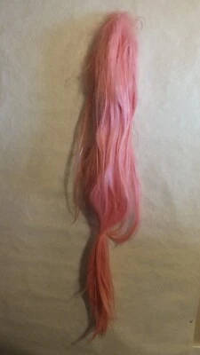Peluca larga recta sintética de encaje frontal pelucas de cabello rosa seguras para el calor moda mujeres Foto 1 de 4