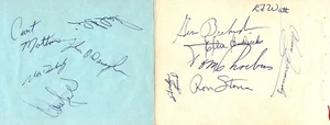 1968 BALTIMORE ORIOLES MULTI SIGNED CUTS GENE BRABENDER HENDRICKS DRABOWSKY - Picture 1 of 2
