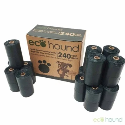 EcoHound Oceanex SMALL Dog Poo Bags Tie Handles On Roll Biodegradable thick 240