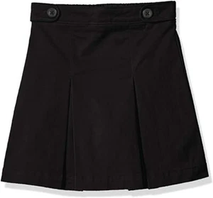 Essentials Girl's Uniform Skort, Black, Medium Plus - Picture 1 of 6