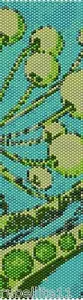 Alien Landschaft Peyote Manschette Perlen Armband Muster von Karen Zumbrun - Bild 1 von 2