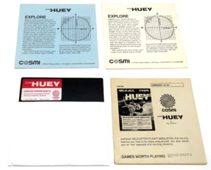 SUPER HUEY (Atari 800/XL/XE, Commodore 64/128, 1984) by Cosmi (Disk & Manual) - Picture 1 of 13