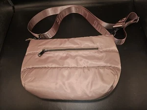 EUC Lug Moonwalk Pink Puffer Adjustable Logo Strap Shoulder Crossbody Bag - Picture 1 of 5