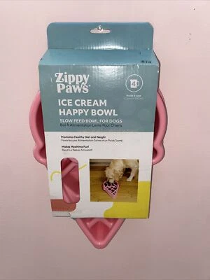 Zippy Paws - Ice Cream Cone Happy Bowl Dog Slow Feeder Bowl - Image 1 of 2