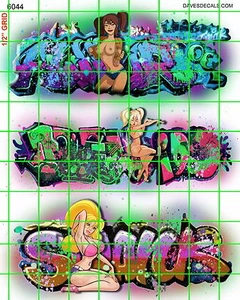 6044 DAVE'S DECALS BOXCAR LARGES SIDE IMAGE URBAN WALL GRAFFITI  HO SCALE 1:87 - Picture 1 of 4