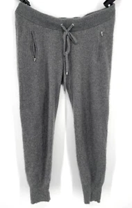 A Pea in the Pod women's M 100% CASHMERE Maternity Pant Gray joggers drawstring - Picture 1 of 10
