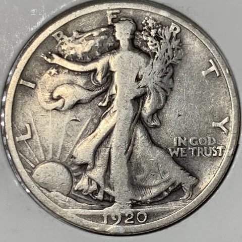 1920 D Walking Liberty Half Dollar ~ VF CONDITION!!! KEY DATE! SCARCE!!! Cover