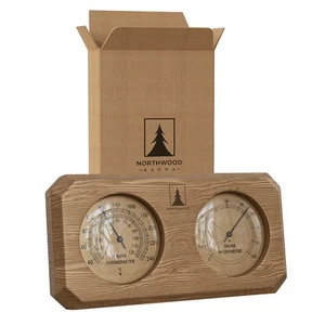- Sauna Thermometer and Hygrometer 2 in 1 - Fahrenheit & Celsius - Handmade f... - Picture 1 of 6