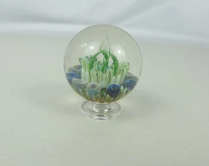 De colección John Kobuki Místico Coral Océano Vida Marina Boro Arte Vidrio Mármol 1.33" - Imagen 1 de 9