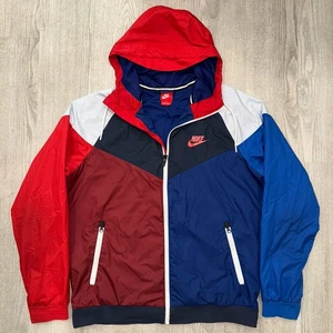 Nike Windrunner Multi Color Blocked Patchwork Zip Lightweight Hoodie Jacke L - Bild 1 von 7