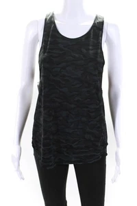 Lululemon Womens Camouflage Print Mesh Trim Activewear Tank Top Black Size S/M - Picture 1 of 9