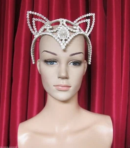 Da NeeNa H135 Miss Universe World America CAT FOX Crystal Star Headdress Crown - Picture 1 of 4