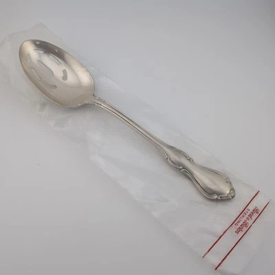 Cuchara perforada Reed & Barton Hampton Court Sterling 8 5/8" nueva en paquete Foto 1 de 3