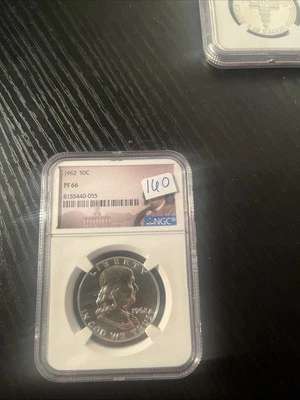 1962 Franklin Half Dollar 50C NGC PF66 - Image 1 of 2