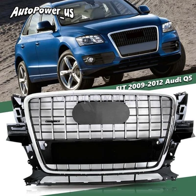 Nueva parrilla de parachoques delantero cromada para Audi Q5 2009 2010 2011 2012 EE. UU. Foto 1 de 4