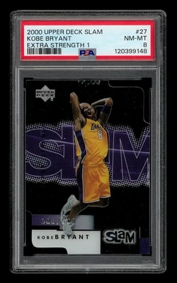 2000-01 Upper Deck Slam Extra Strength 1: # 27 Kobe Bryant /500 PSA 8 NM-MT - Image 1 of 3