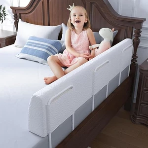 Paracolpi Letto per Neonati Schiuma Protezione Sicurezza Morbida Binario Letto per Bambini Twin Thru King - Foto 1 di 6