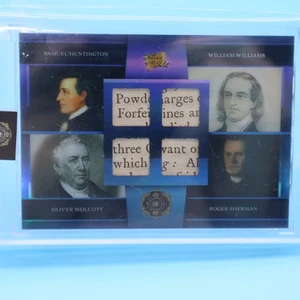 ROGER SHERMAN+ 2025 PIECES OF THE PAST 1776 THE FREEDOM FIGHTERS QUAD Relic - Picture 1 of 2